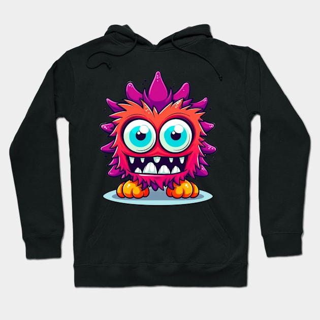 Cartoon Monster Hoodie by unrefinedgraphics